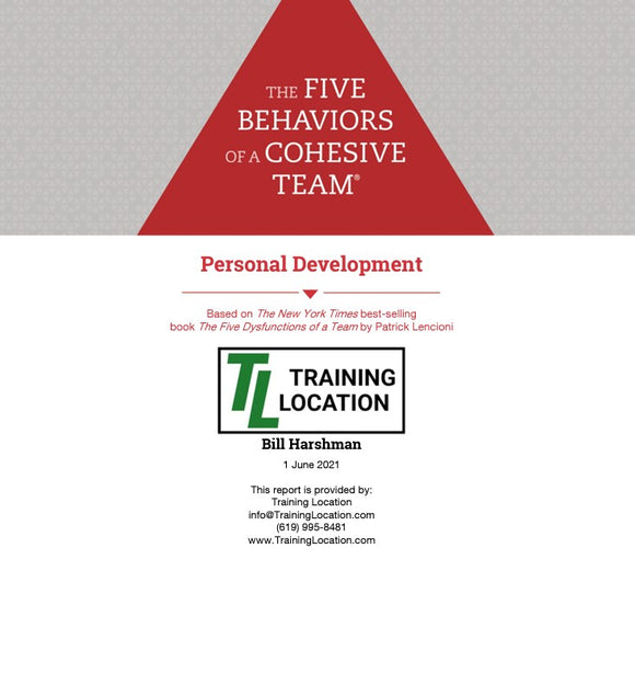 Five Behaviors® Personal Development Profile (Online)