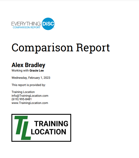 Everything DiSC® Sales - Comparison Report (Online)