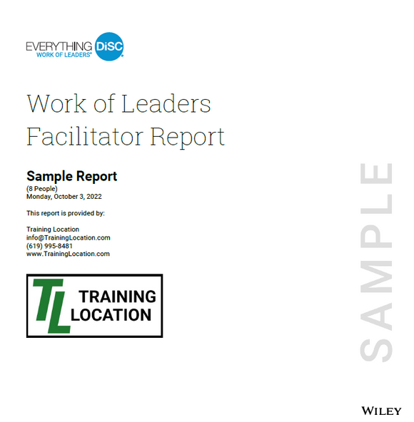 Everything DiSC Work of Leaders® - Facilitator Report (Online)