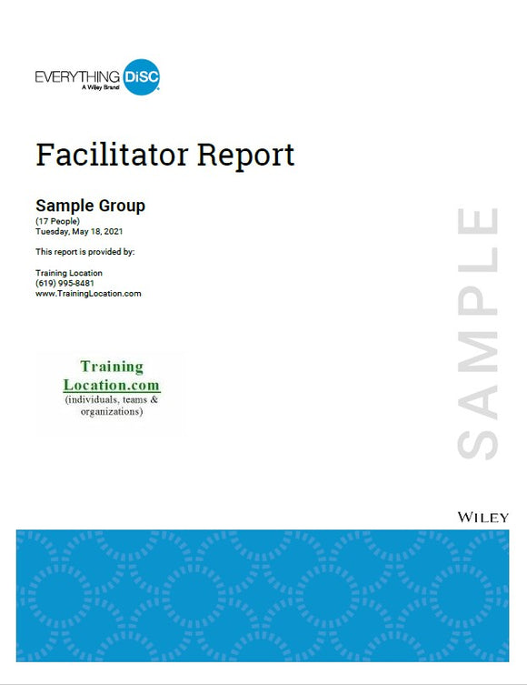 Everything DiSC® Productive Conflict - Facilitator Report